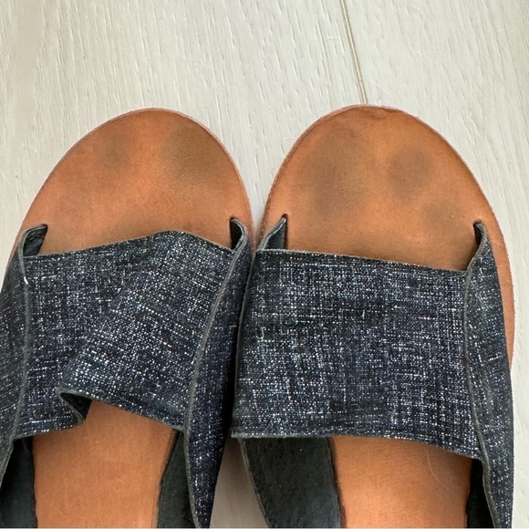 Free People Daybird Mini Wedge Sandals Black Tan Size 37 size 6.5-7 - Picture 12 of 12